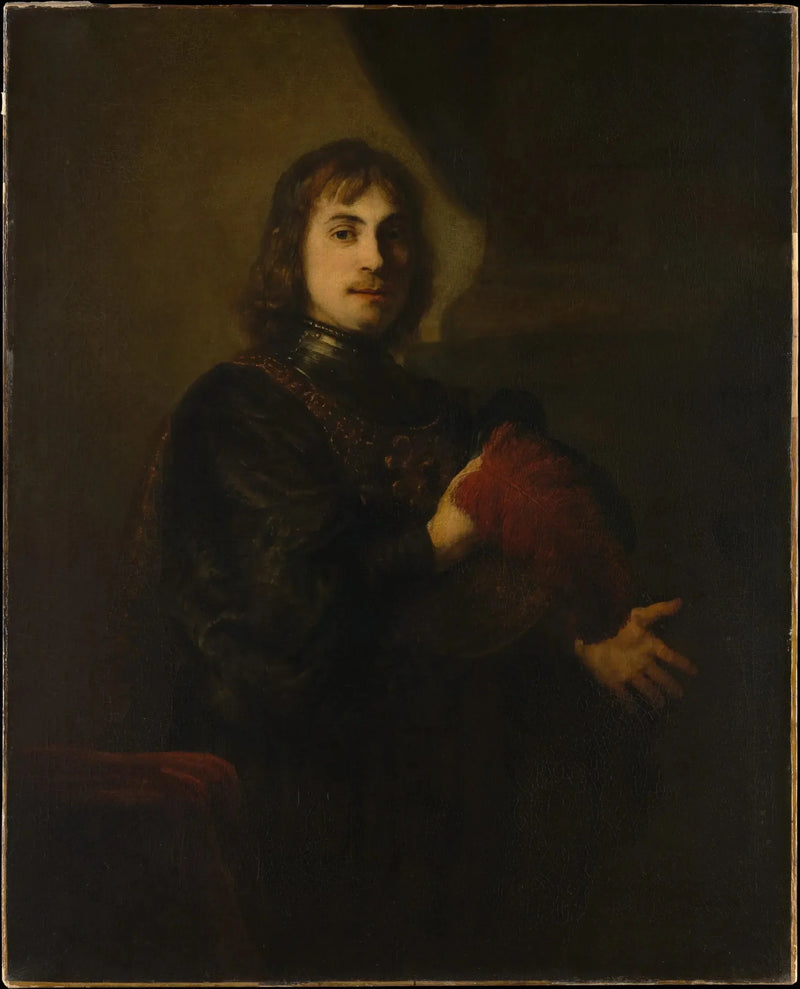 Portrait d'un homme avec une cuirasse et un chapeau à plumes - Rembrandt
