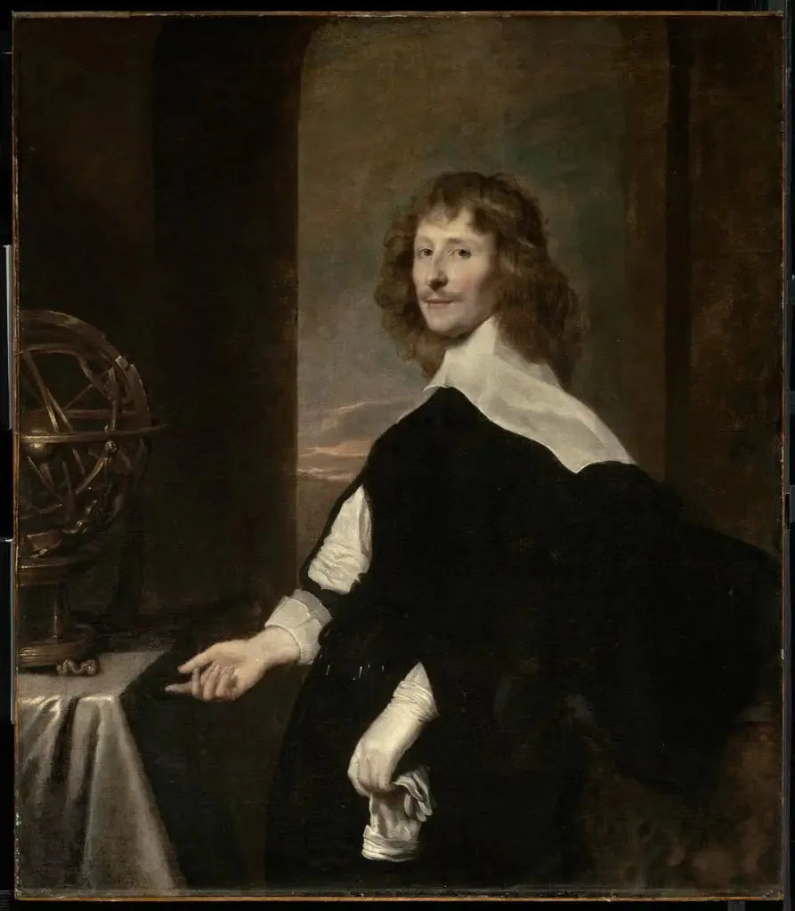 Portrait d'un homme avec une sphère armillaire - Antoine van Dyck image 1 reproduction de peinture à l’huile