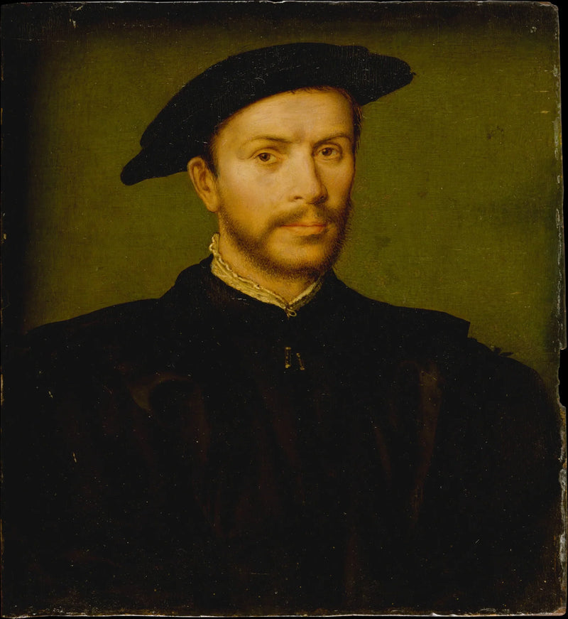 Portrait d'un homme barbu en noir - Corneille de Lyon