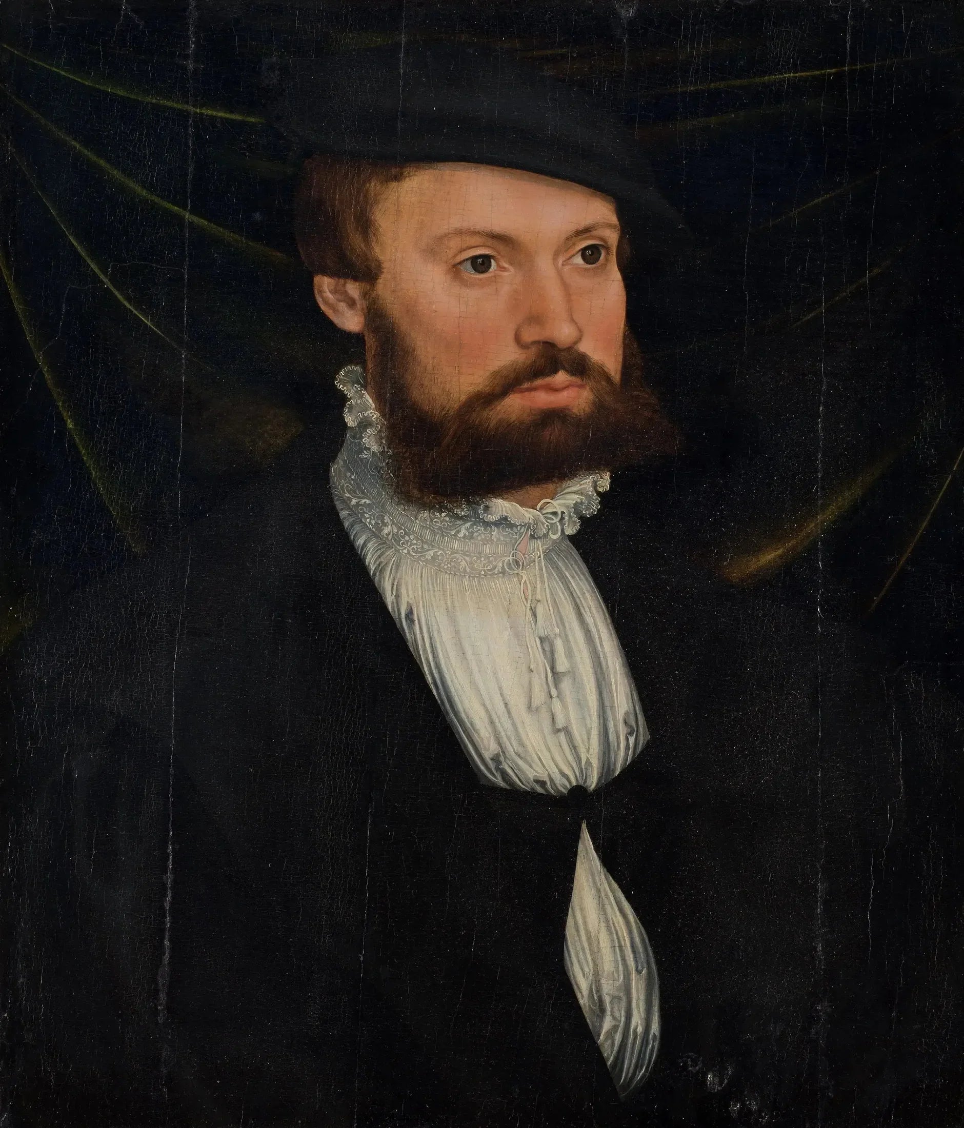 Portrait d'un homme barbu - Lucas Cranach the Elder image 1 reproduction artisanale de tableau