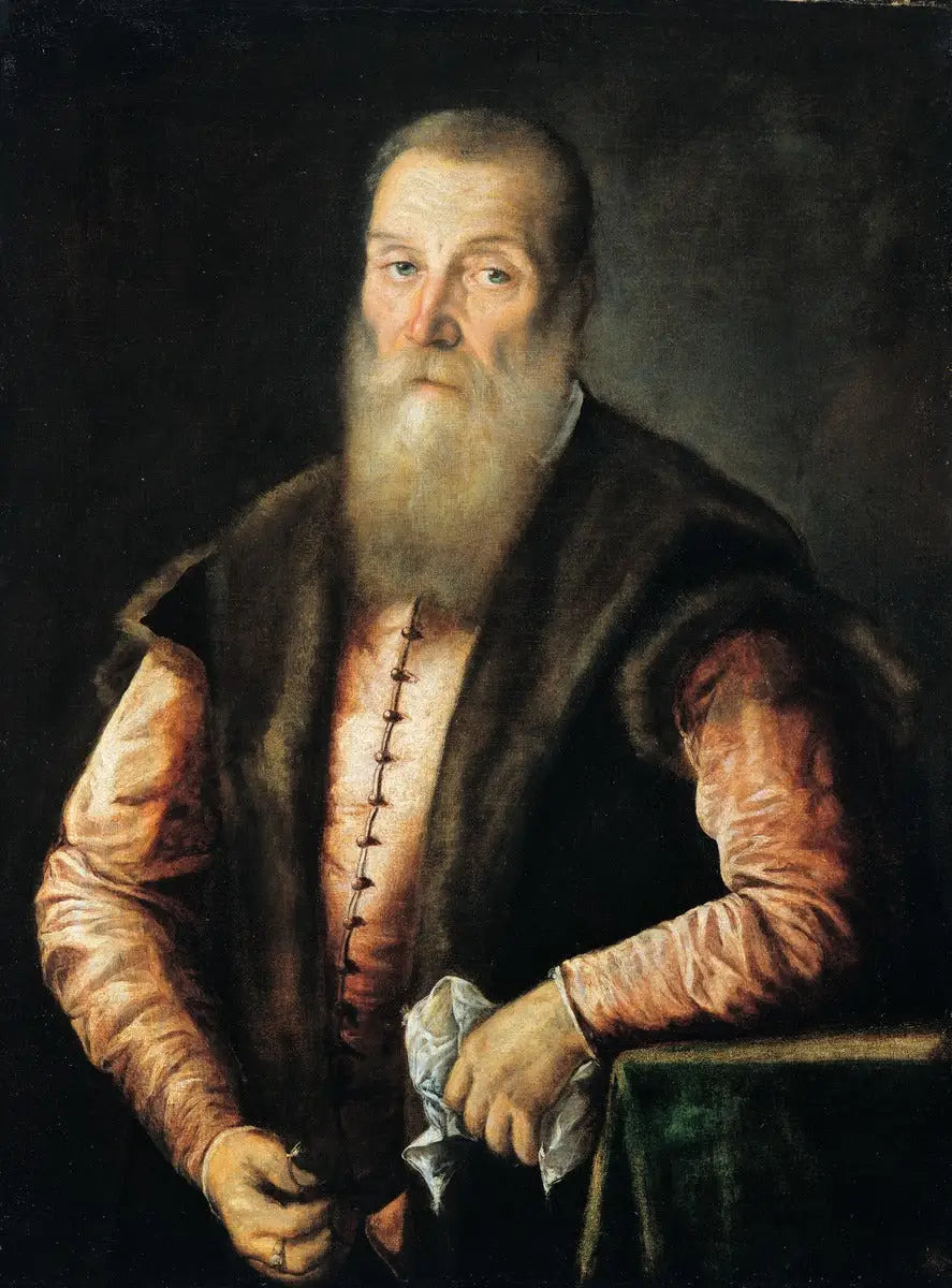 Portrait d'un homme barbu - Titian image 1 reproduction réalisée par Alpha Reproduction