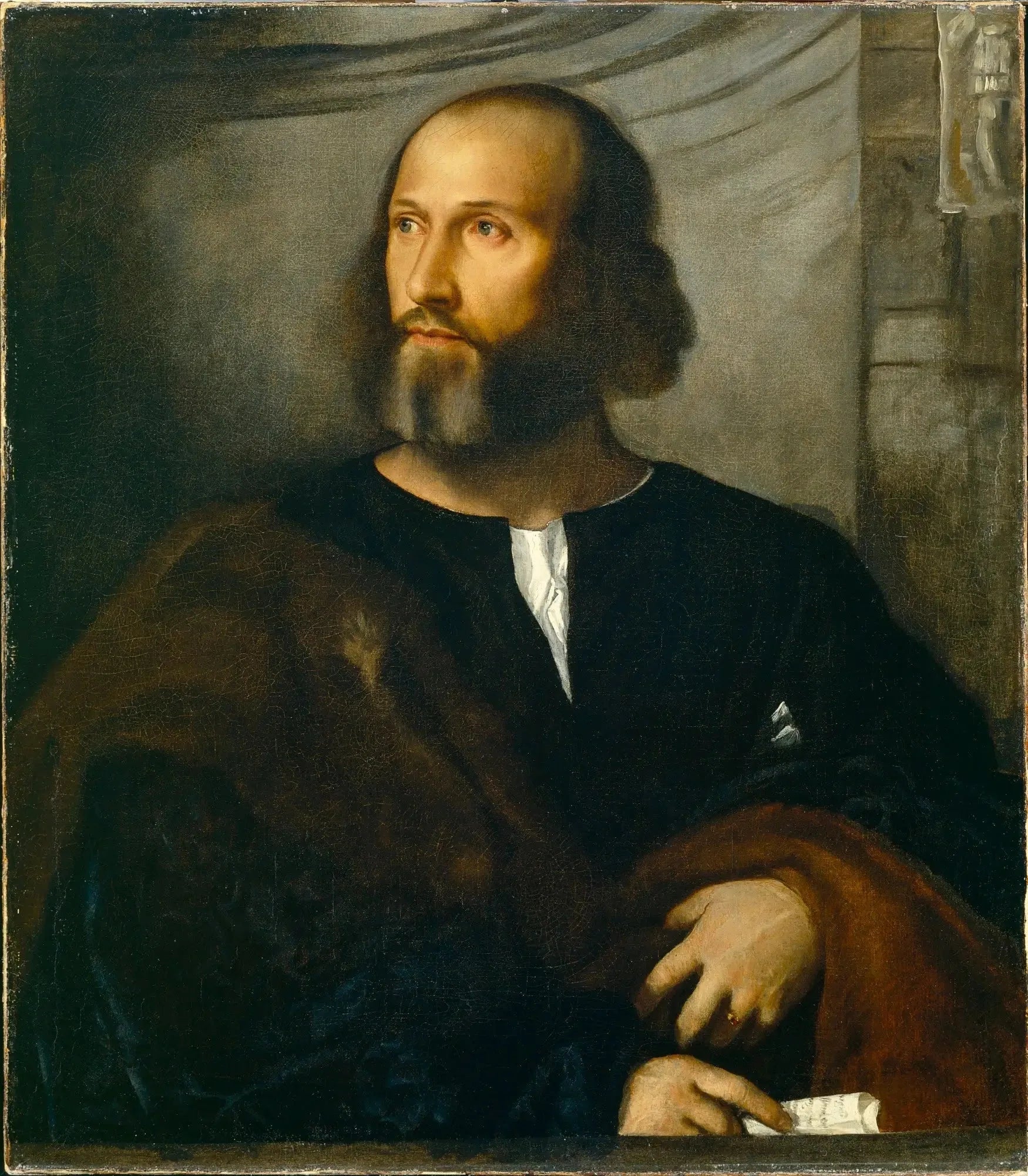 Portrait d'un homme barbu - Titian image 1 reproduction de peinture à l’huile