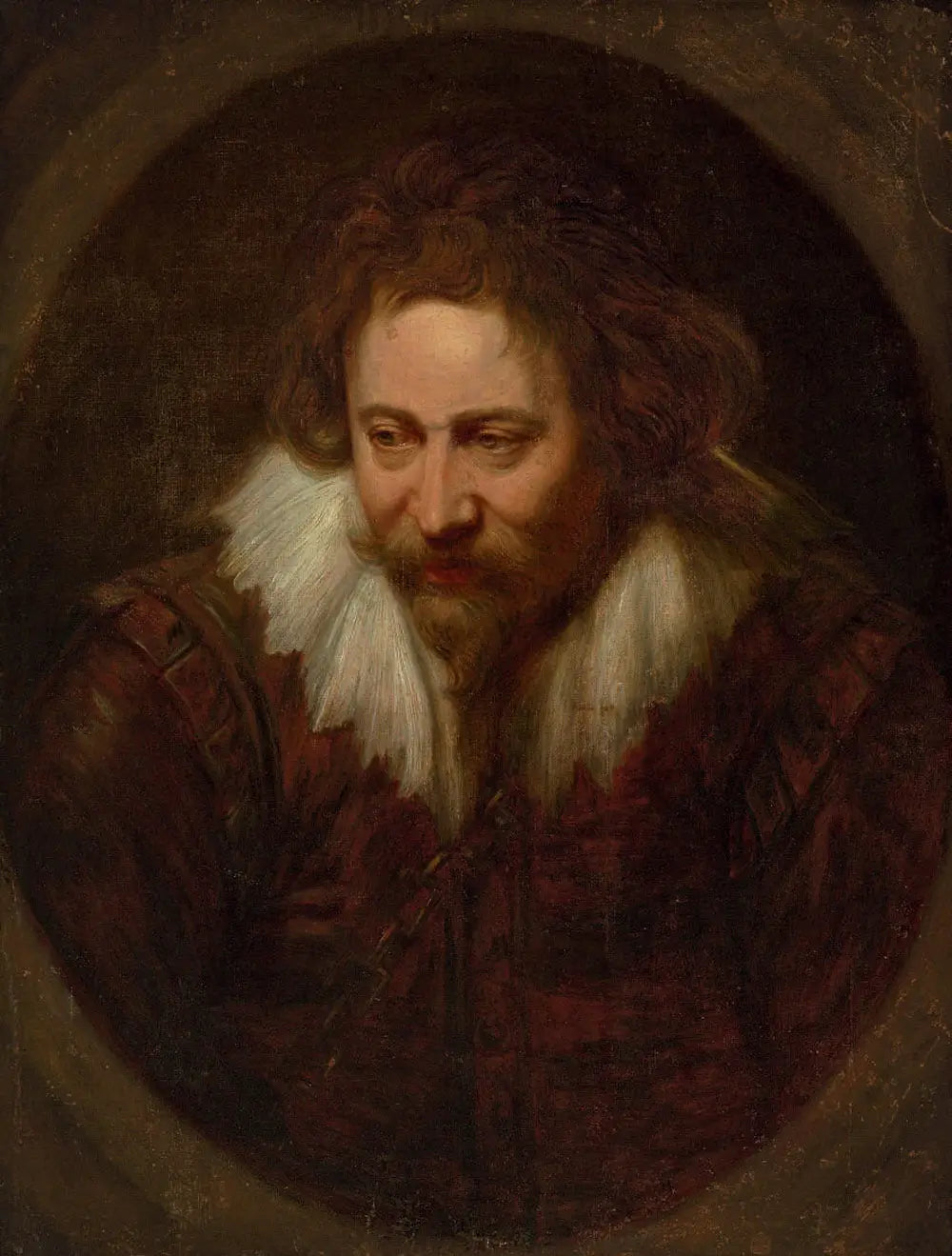 Portrait d'un homme, connu traditionnellement sous le nom de Pierre Paul Rubens - Antoine van Dyck image 1 copie peinte à la main à l’huile