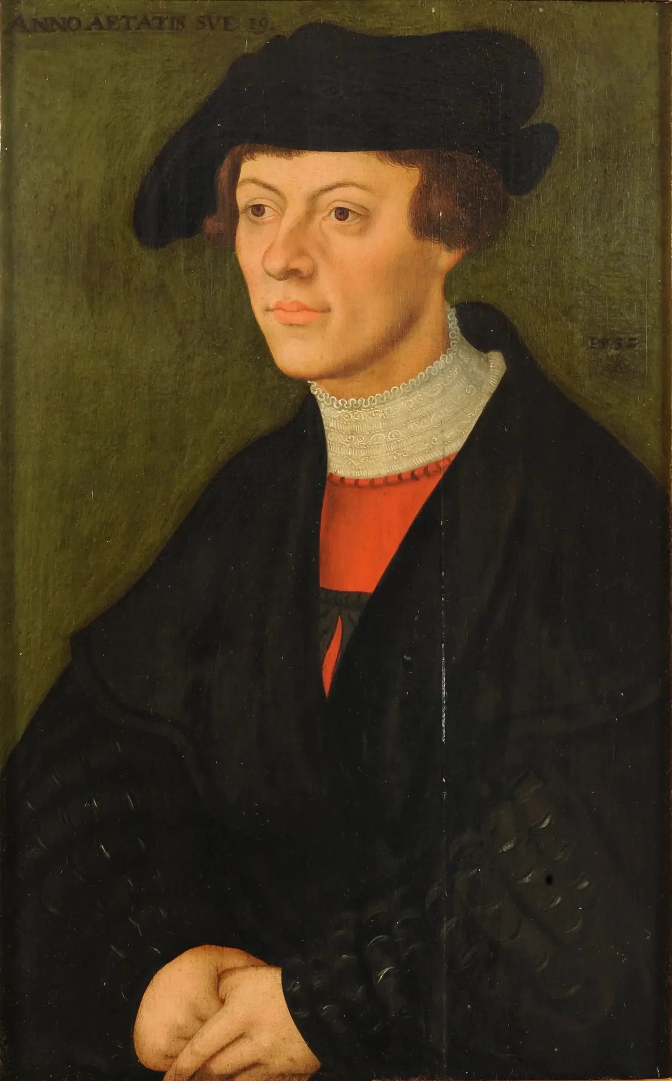 Portrait d'un homme de 19 ans - Lucas Cranach the Elder image 1 reproduction d’œuvre d’art à l’huile