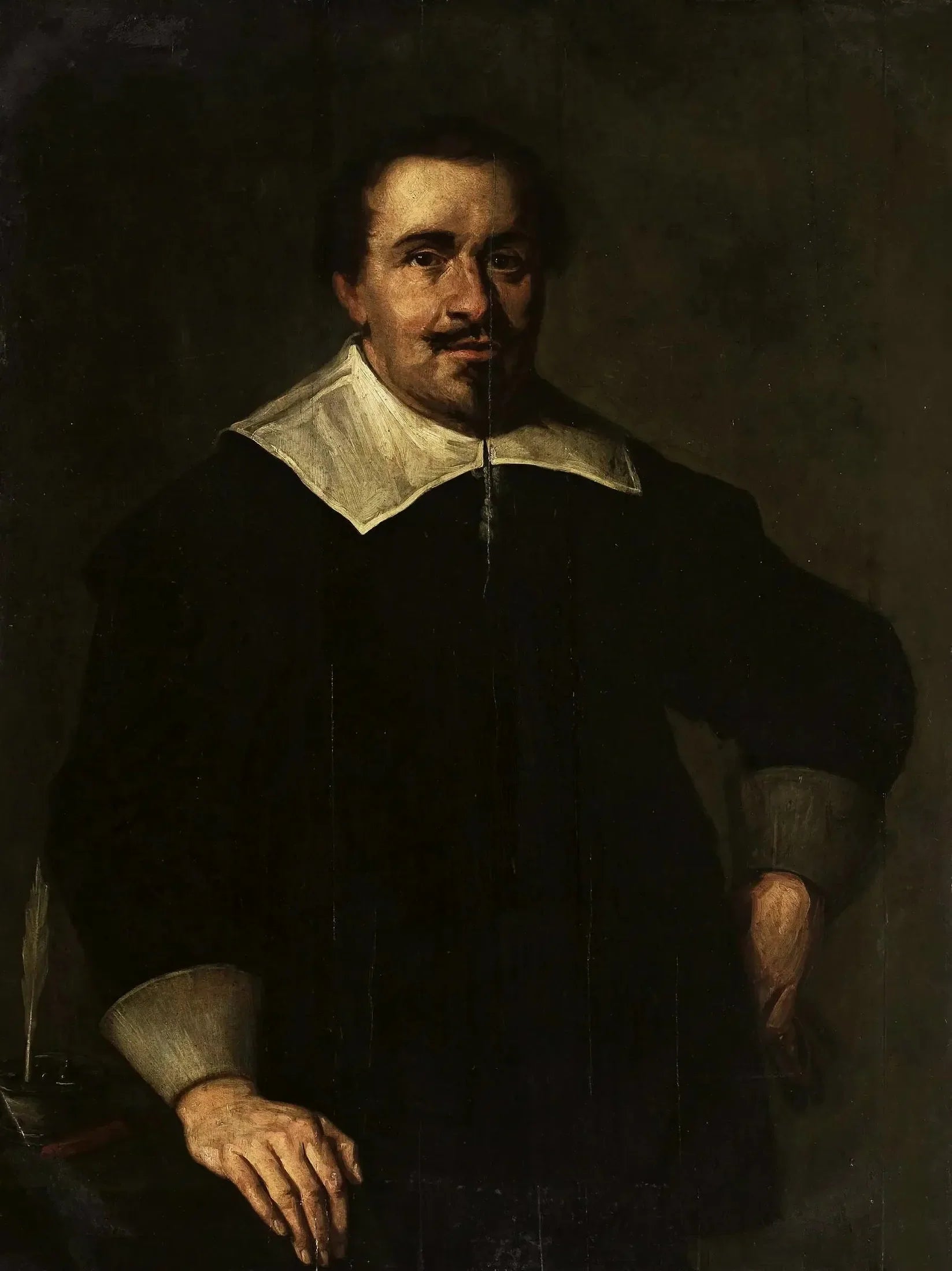 Portrait d'un homme de 39 ans avec un encrier. - Frans Hals image 1 tableau peint à l’huile sur toile