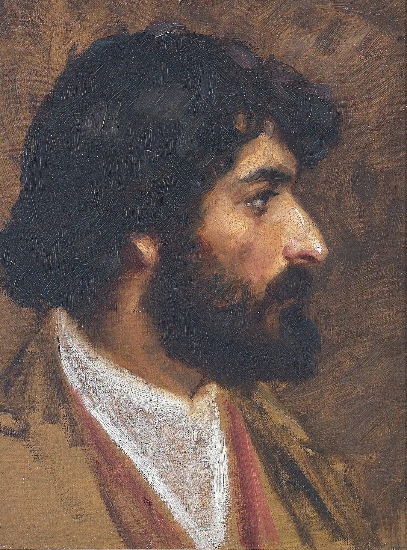 Portrait d'un homme égyptien. - H. A. Brendekilde image 1 tableau peint à l’huile sur toile