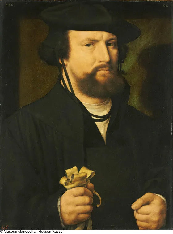 Portrait d'un homme en buste - Joos van Cleve image 1 copie de tableau peinte à la main