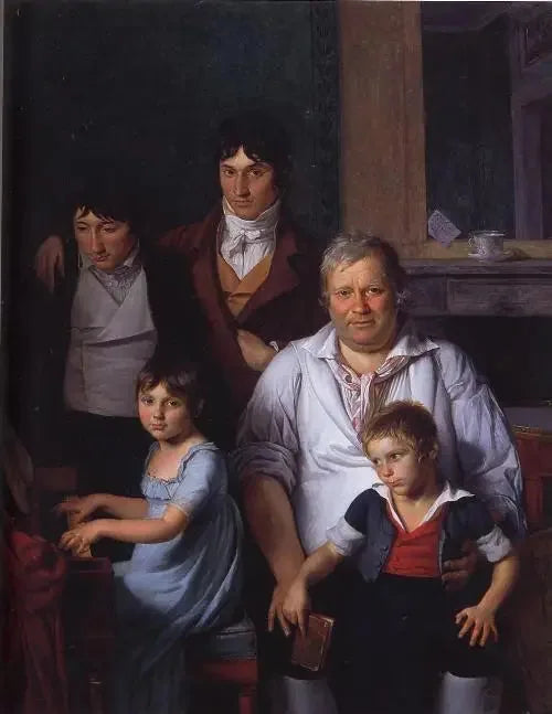 Portrait d'un homme et de ses enfants - Jacques-Louis David