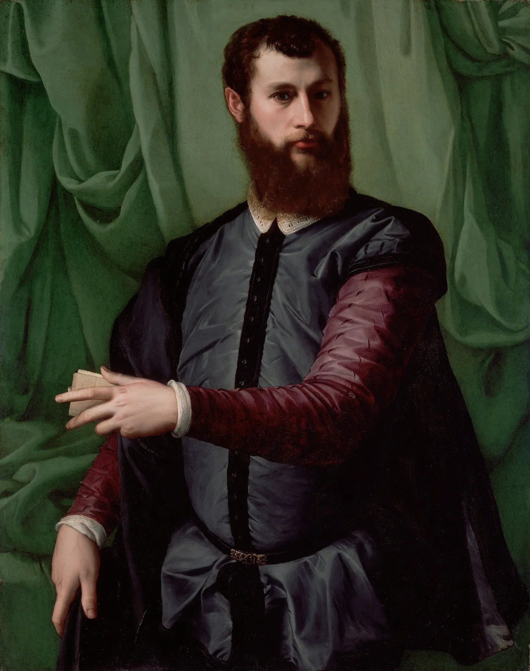 Portrait d'un homme - Francesco Salviati image 1 reproduction de peinture à l’huile