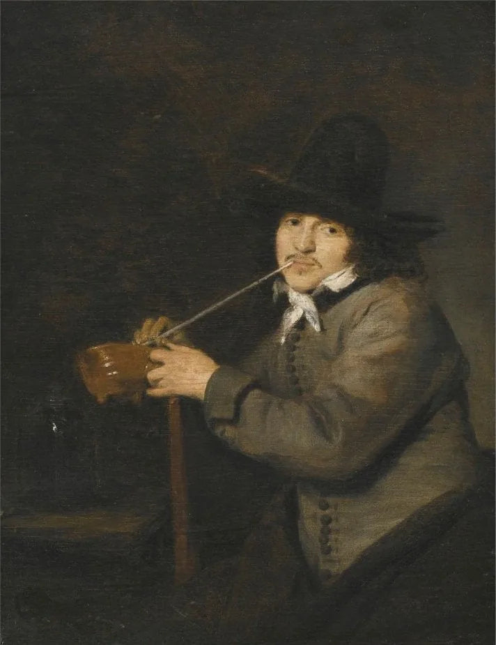 Portrait d'un homme fumant - Gerard ter Borch image 1 copie de tableau peinte à la main