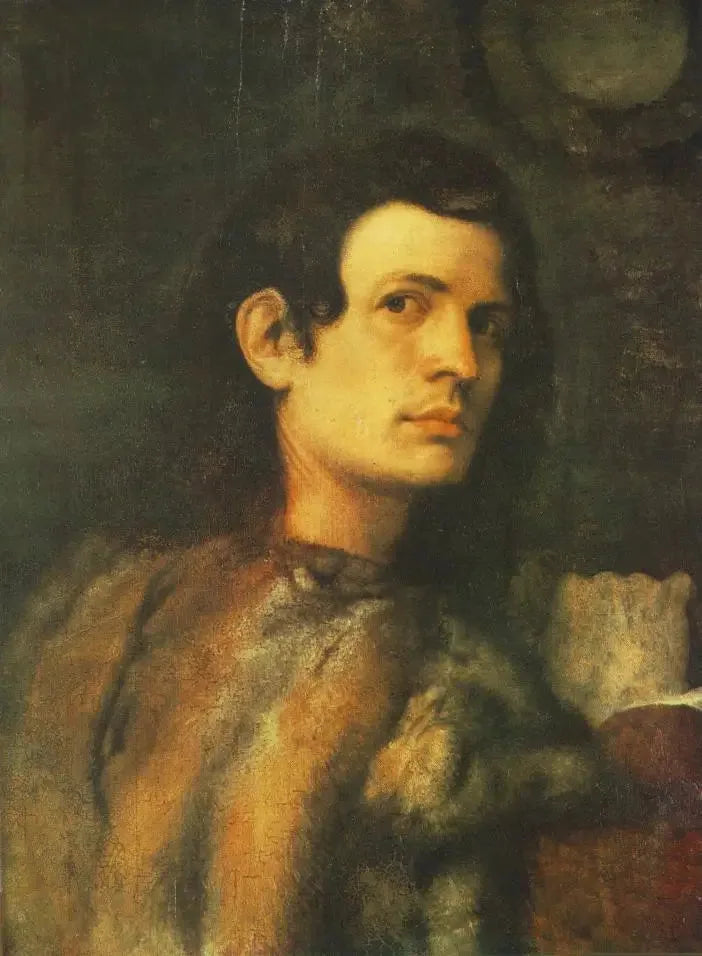 Portrait d'un homme - Giorgione image 1 reproduction artisanale de tableau