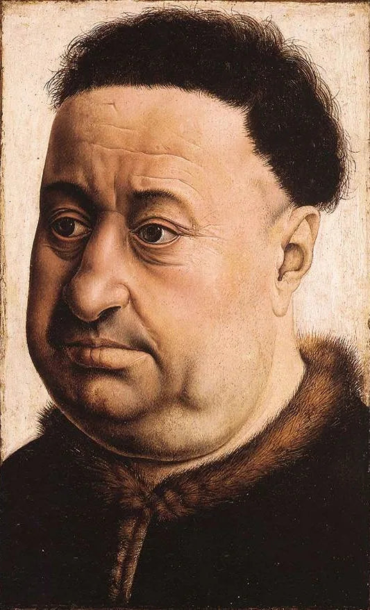 Portrait d'un homme gros - Robert Campin image 1 reproduction de peinture à l’huile