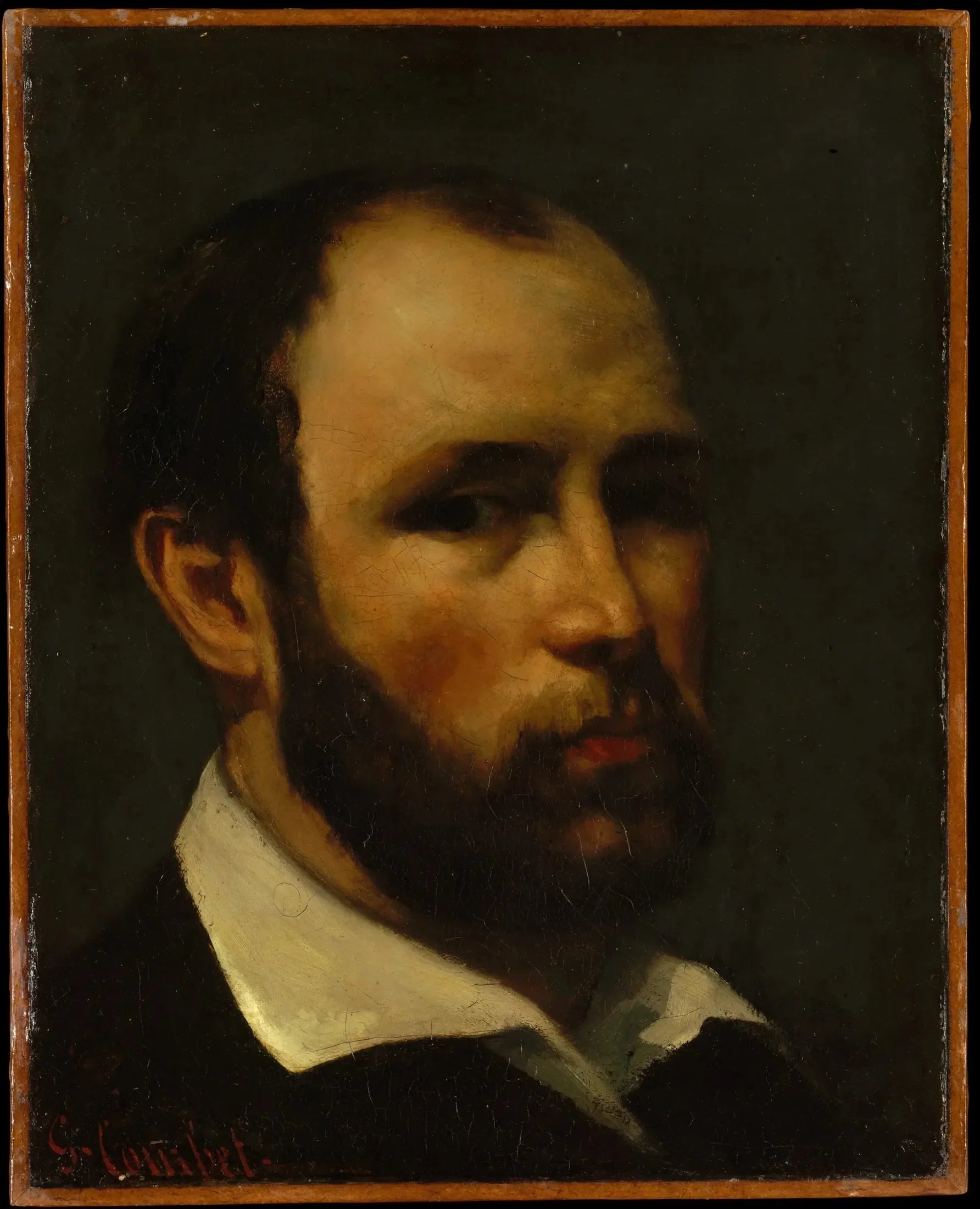 Portrait d'un homme - Gustave Courbet image 1 reproduction de peinture à l’huile