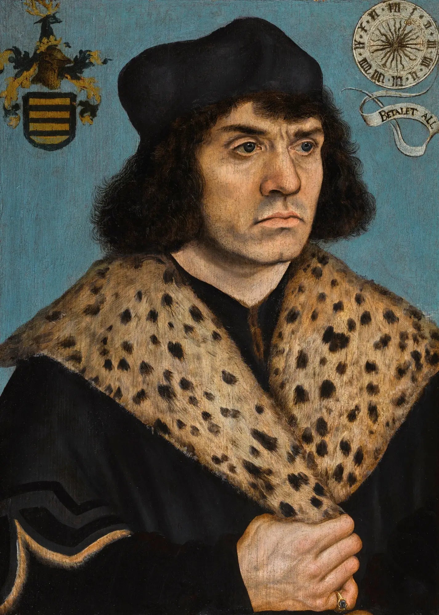 Portrait d'un homme inconnu avec un col en fourrure tachetée - Lucas Cranach the Elder image 1 reproduction réalisée par Alpha Reproduction