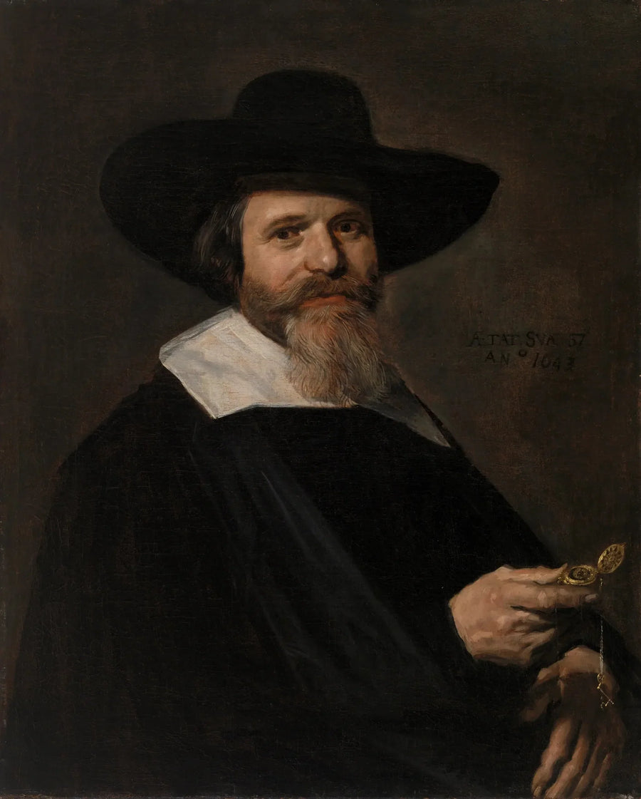 portrait d'un homme inconnu avec une montre - Frans Hals