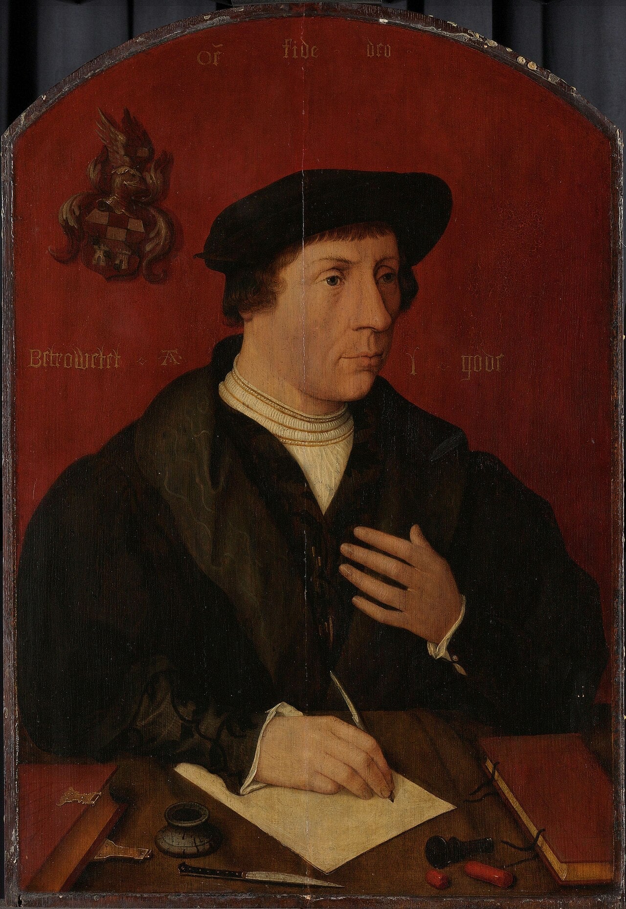 Portrait d'un homme - Jan Mostaert image 1 copie de tableau peinte à la main