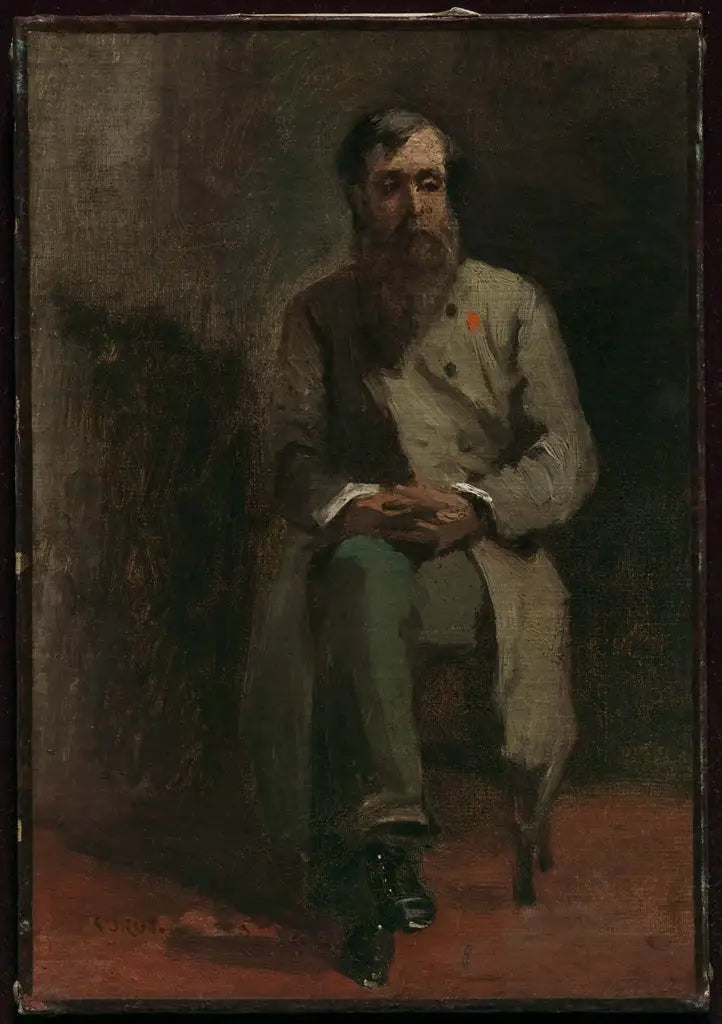Portrait d'un homme - Jean-Baptiste Camille Corot image 1 reproduction réalisée par Alpha Reproduction
