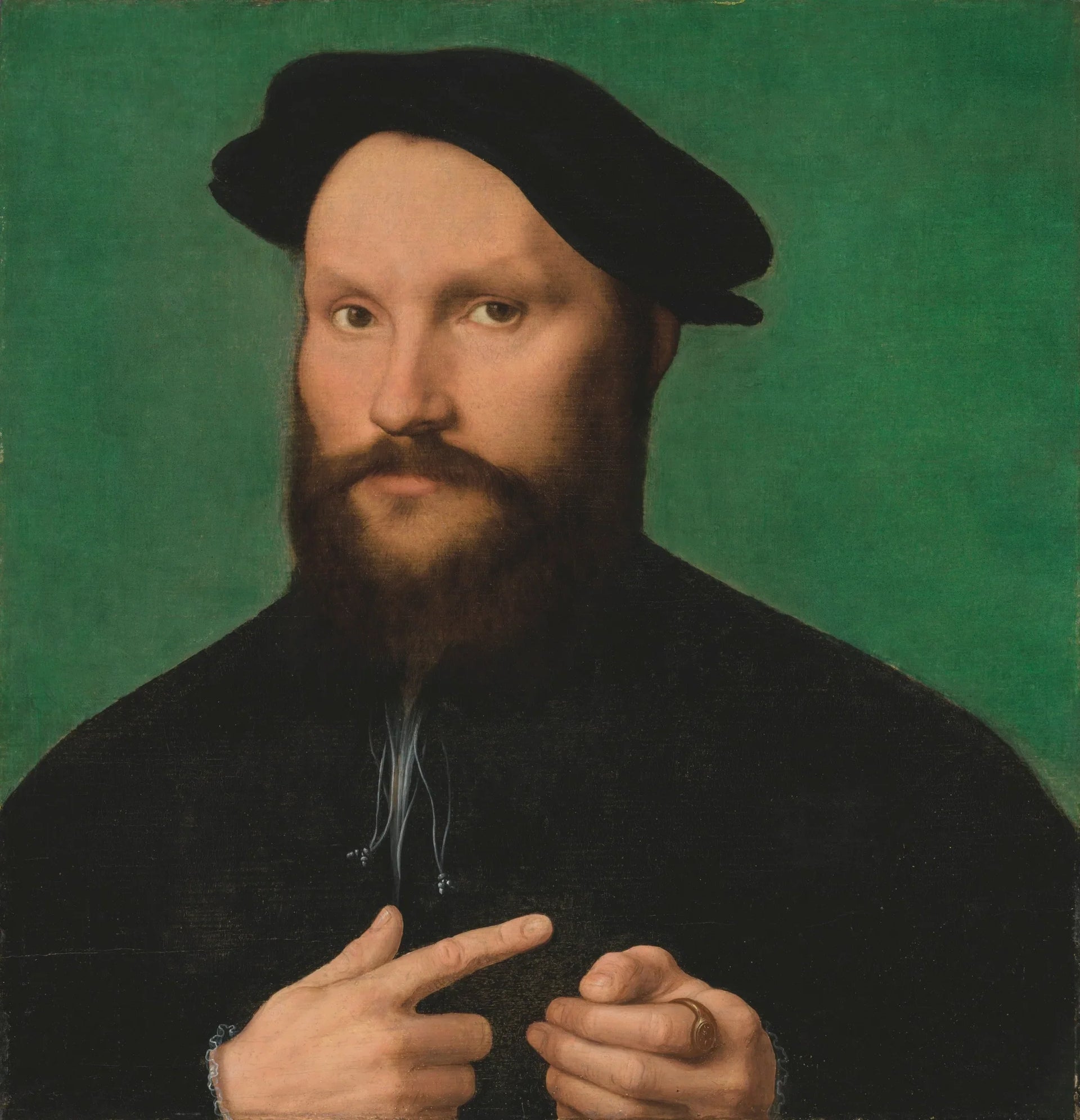 Portrait d'un homme - Joos van Cleve image 1 reproduction réalisée par Alpha Reproduction
