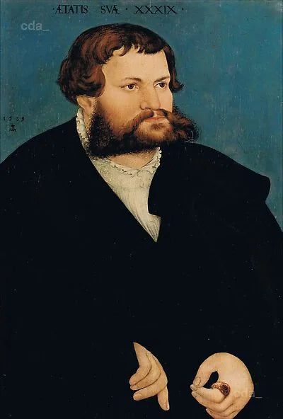 Portrait d'un homme - Lucas Cranach the Elder image 1 reproduction artisanale de tableau
