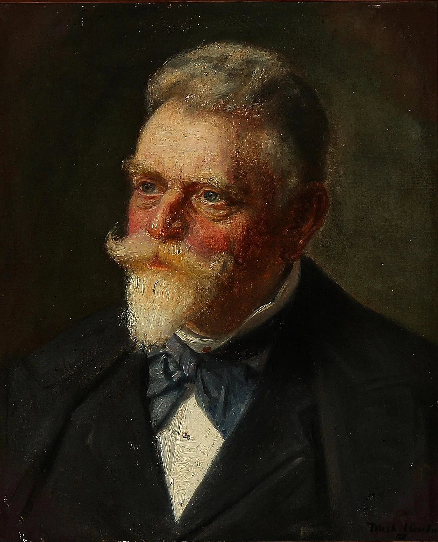 Portrait d'un homme. - Michael Peter Ancher image 1 reproduction artisanale de tableau