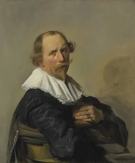 Portrait d'un homme penché sur le dossier d'une chaise - Frans Hals image 1 tableau peint à l’huile sur toile