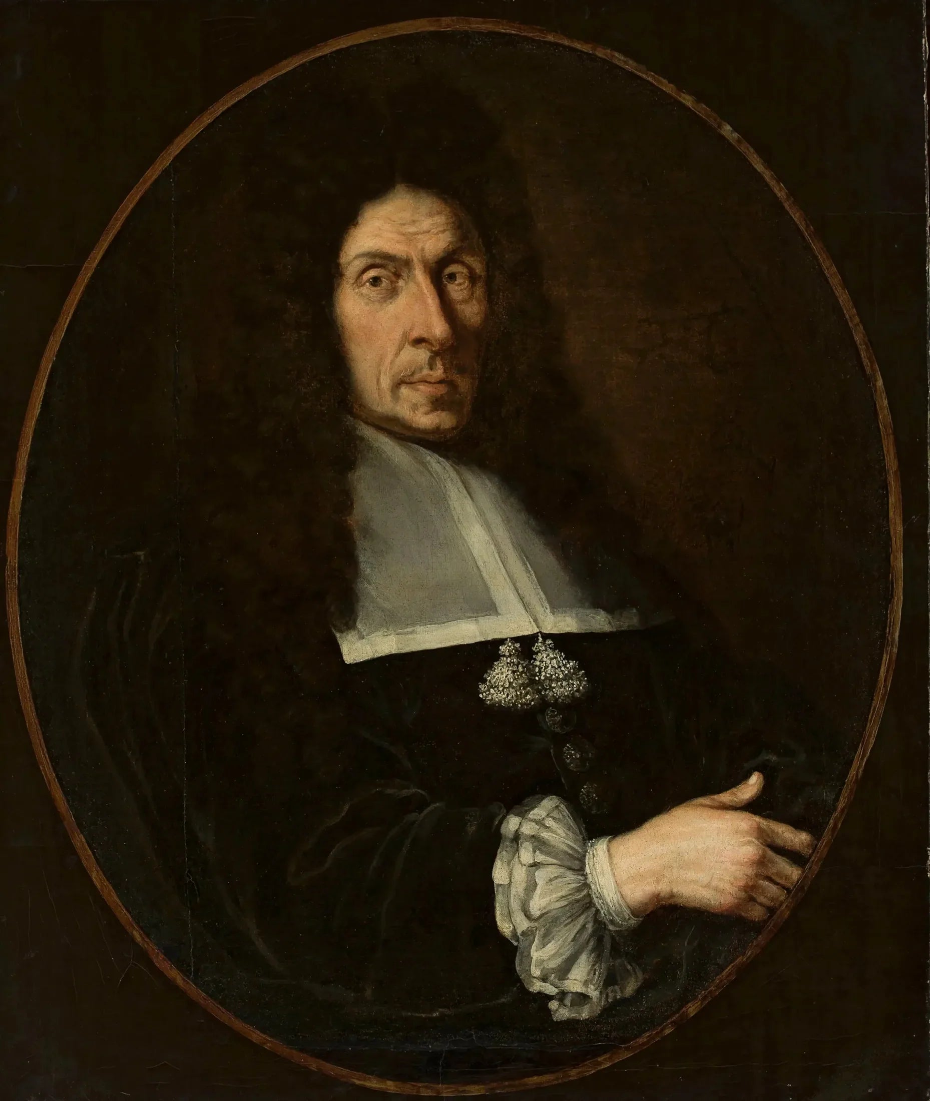 Portrait d'un homme portant une perruque noire - Claude Lefèbvre image 1 reproduction réalisée par Alpha Reproduction