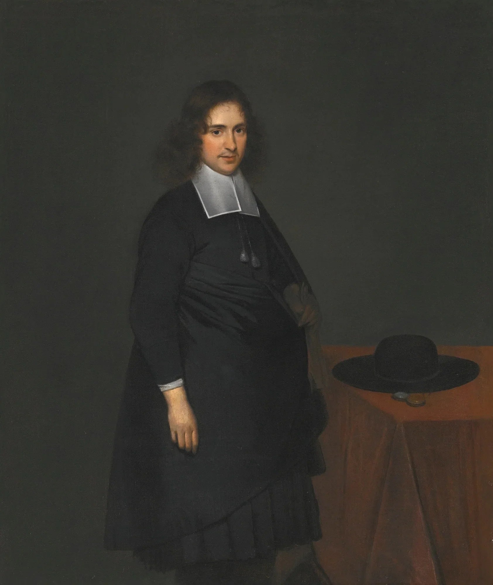 Portrait d'un homme (Spinoza ?) - Gerard ter Borch image 1 copie peinte à la main à l’huile
