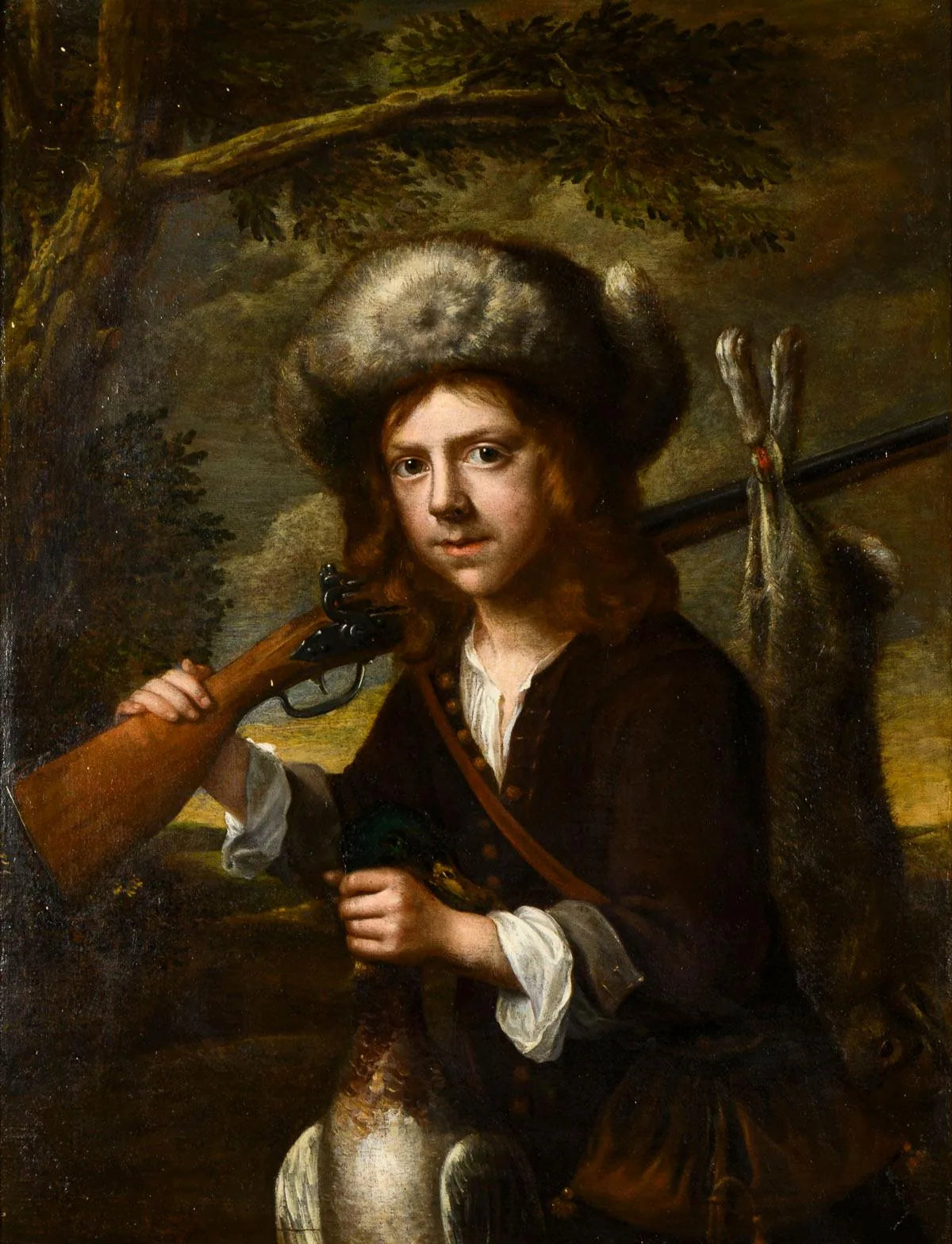 Portrait d'un jeune chasseur - Joachim von Sandrart image 1 reproduction réalisée par Alpha Reproduction