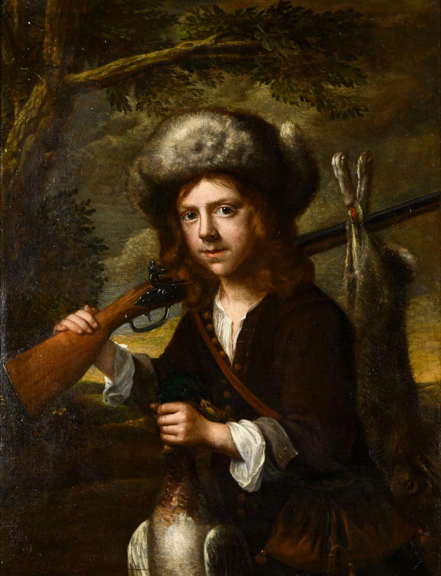 Portrait d'un jeune chasseur - Joachim von Sandrart image 1 reproduction réalisée par Alpha Reproduction