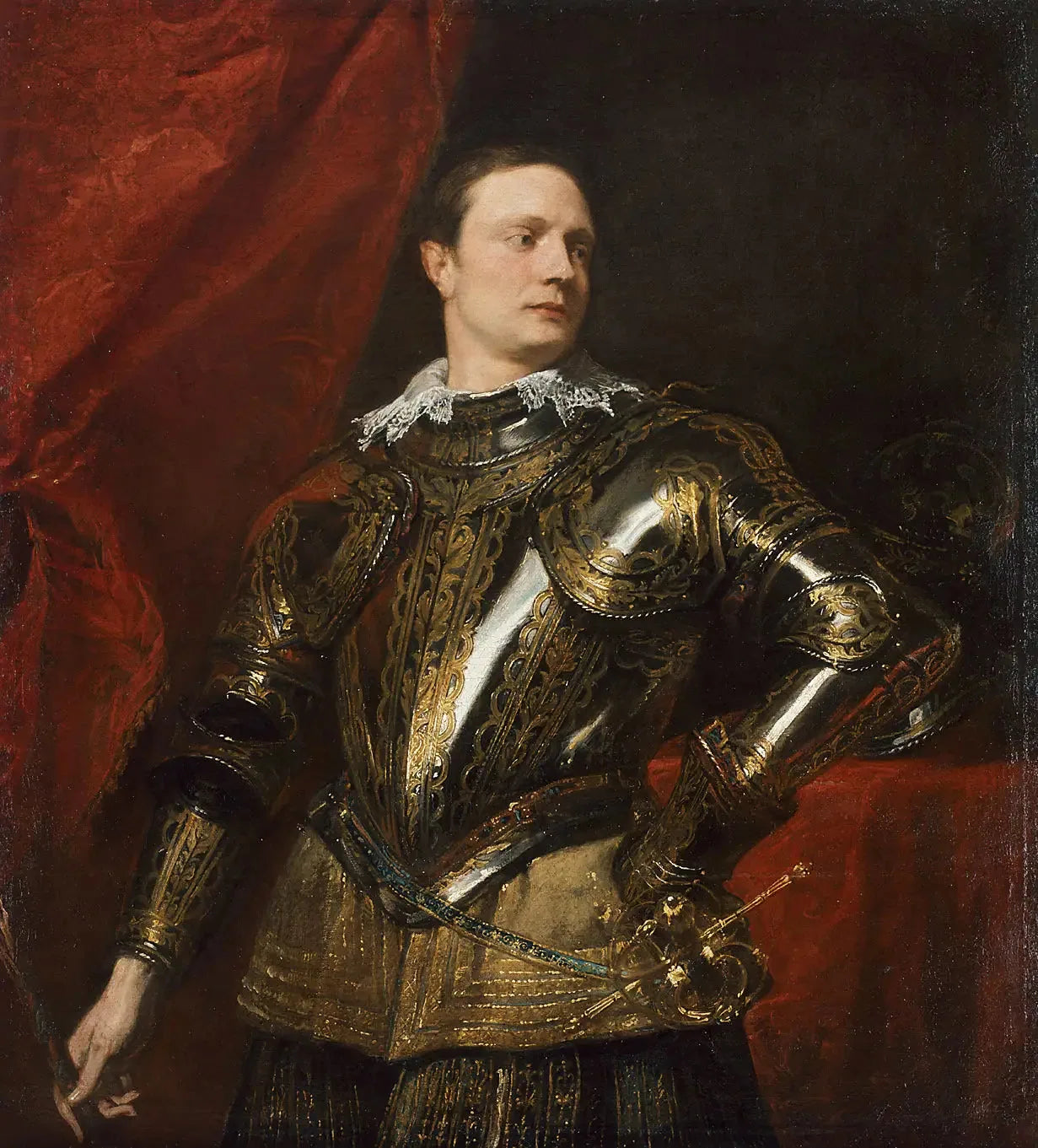 Portrait d'un jeune général - Antoine van Dyck image 1 reproduction de peinture à l’huile