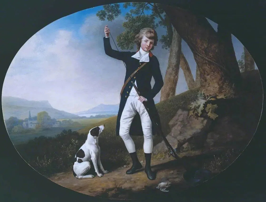 Portrait d'un jeune gentleman en train de tirer - George Stubbs image 1 reproduction de peinture à l’huile