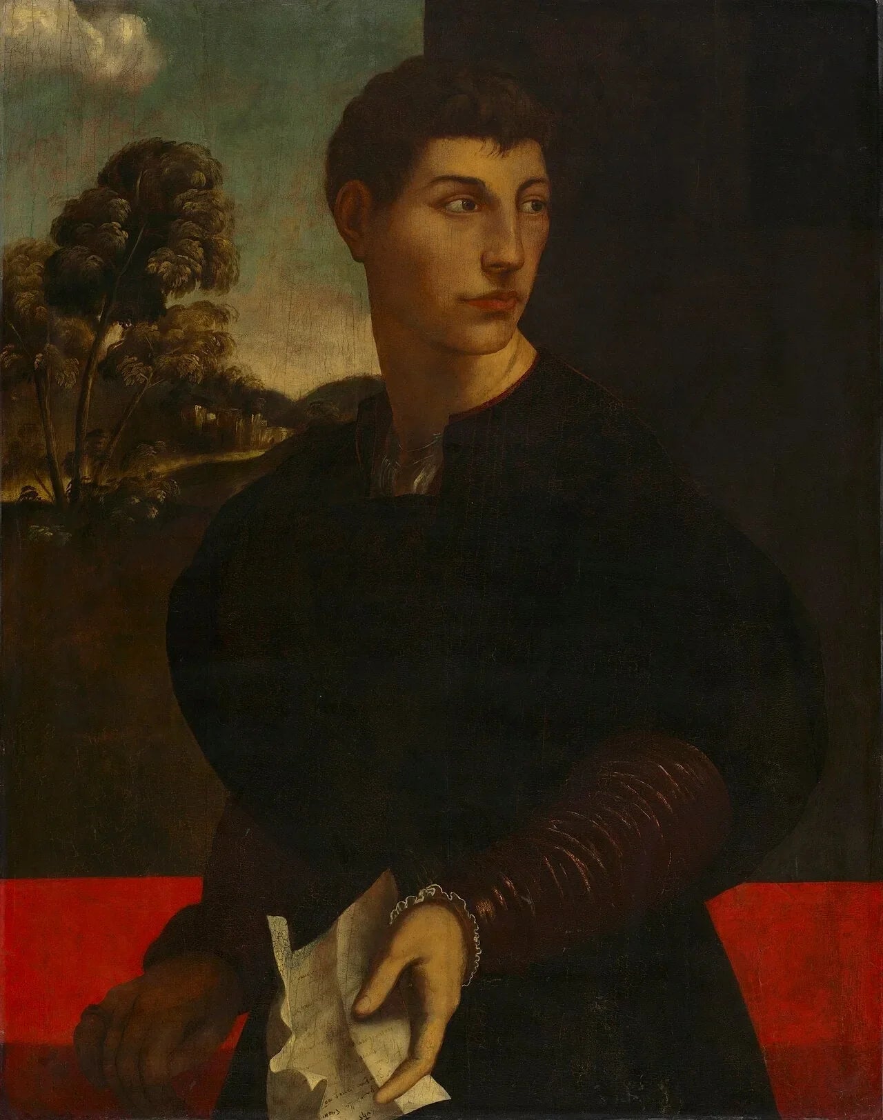 Portrait d'un jeune homme - Dosso Dossi image 1 reproduction artisanale de tableau
