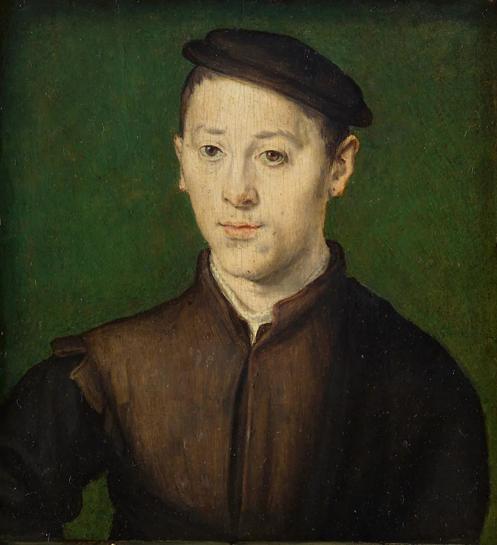 Portrait d'un jeune homme en demi-buste - Corneille de Lyon image 1 reproduction de peinture à l’huile