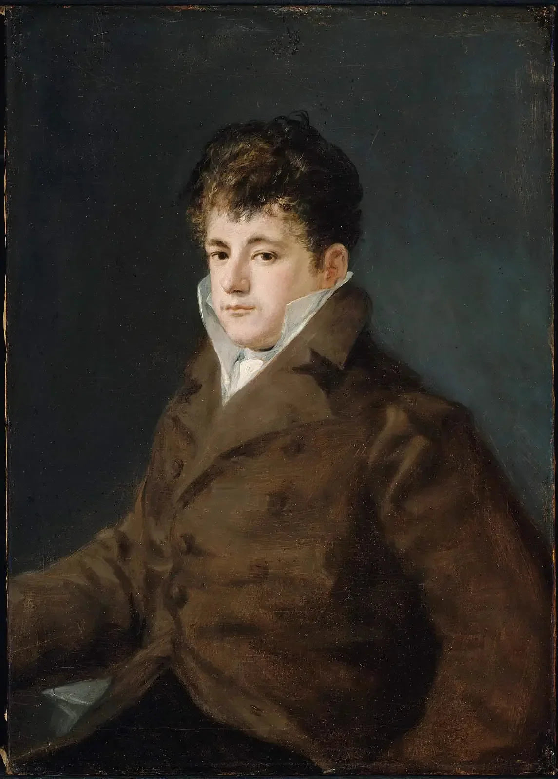 Portrait d'un jeune homme en marron, peut-être Javier Goya - Francisco de Goya image 1 reproduction artisanale de tableau