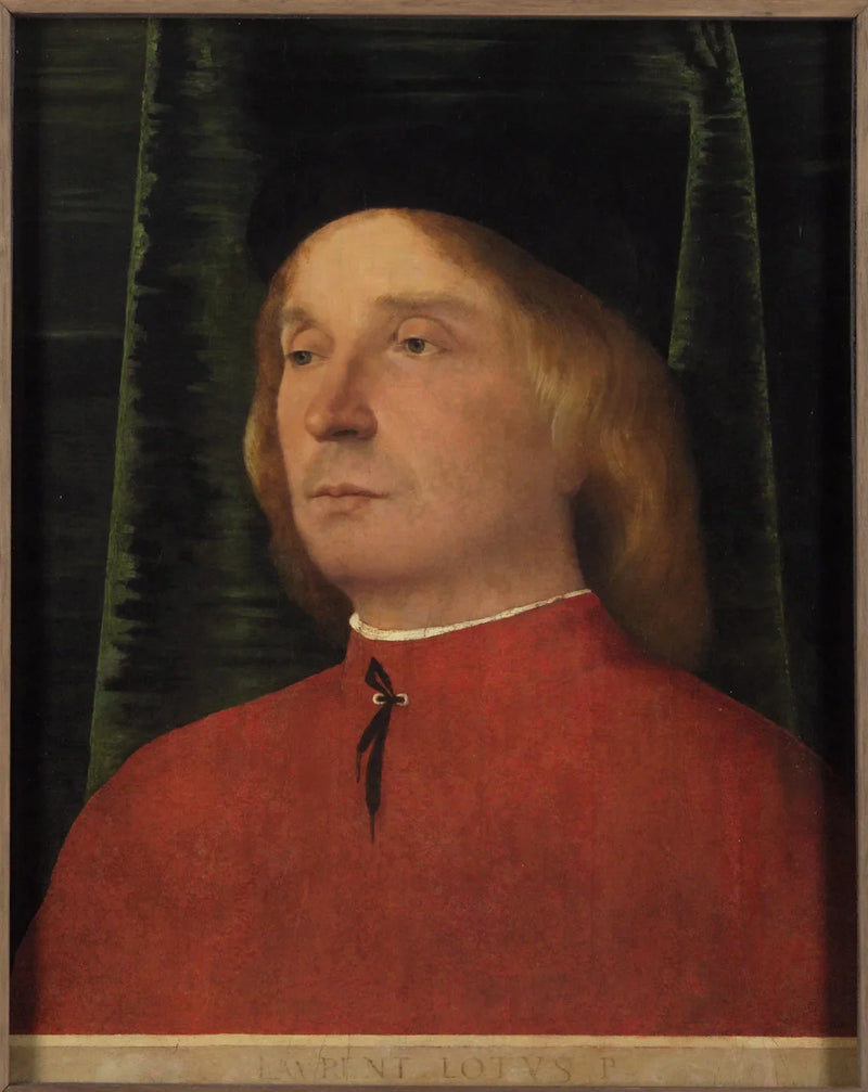 Portrait d'un jeune homme en vêtement rouge - Lorenzo Lotto