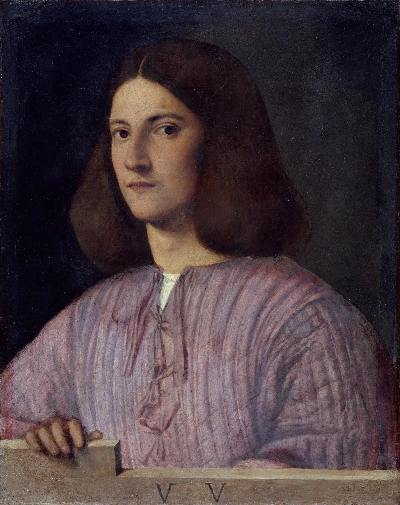 Portrait d'un jeune homme - Giorgione image 1 reproduction de peinture à l’huile