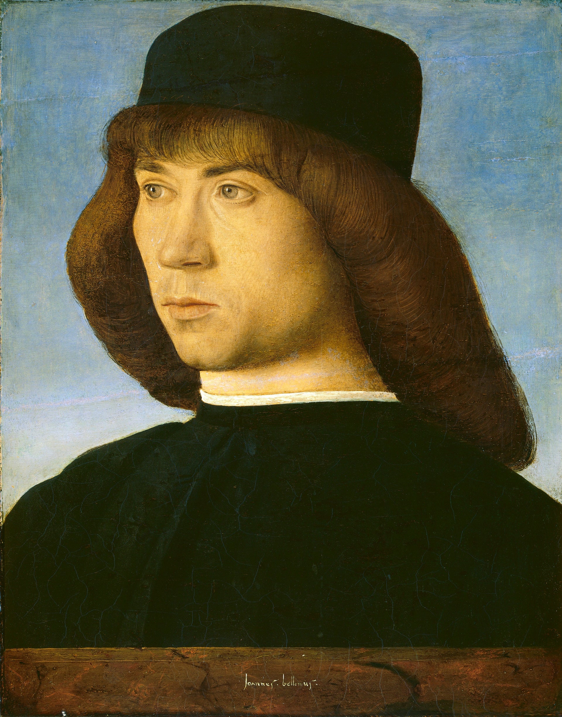 Portrait d'un jeune homme - Giovanni Bellini image 1 reproduction artisanale de tableau
