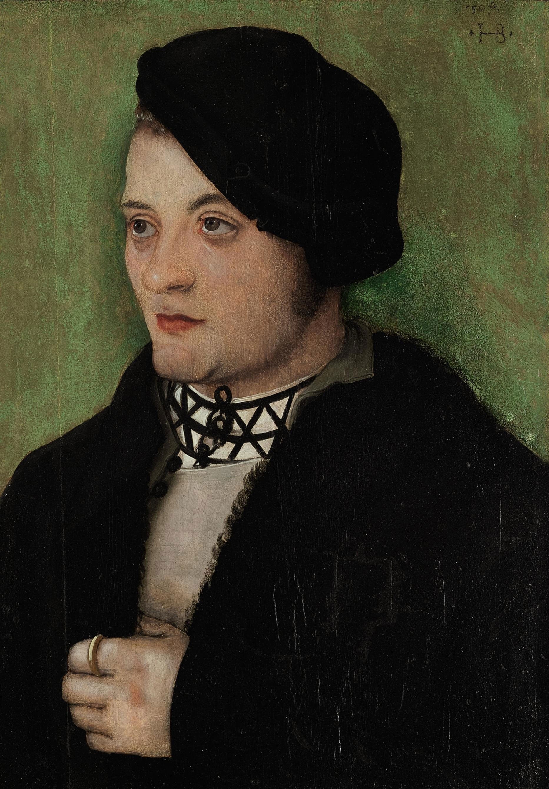 Portrait d'un jeune homme - Hans Baldung Grien image 1 reproduction de peinture à l’huile