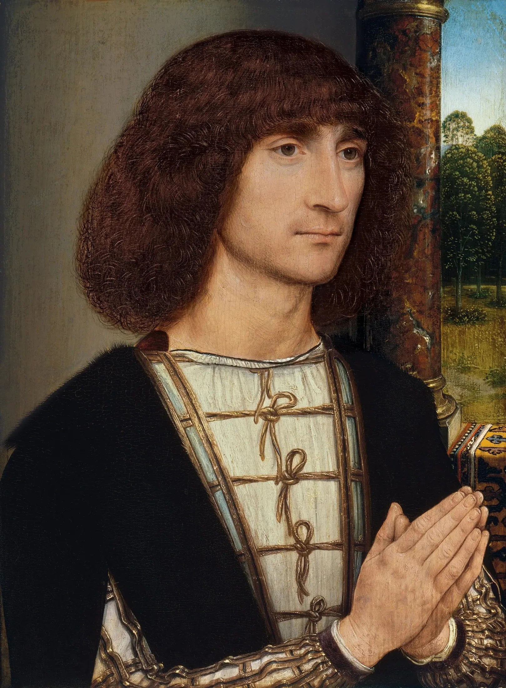 Portrait d'un jeune homme - Hans Memling image 1 reproduction artisanale de tableau