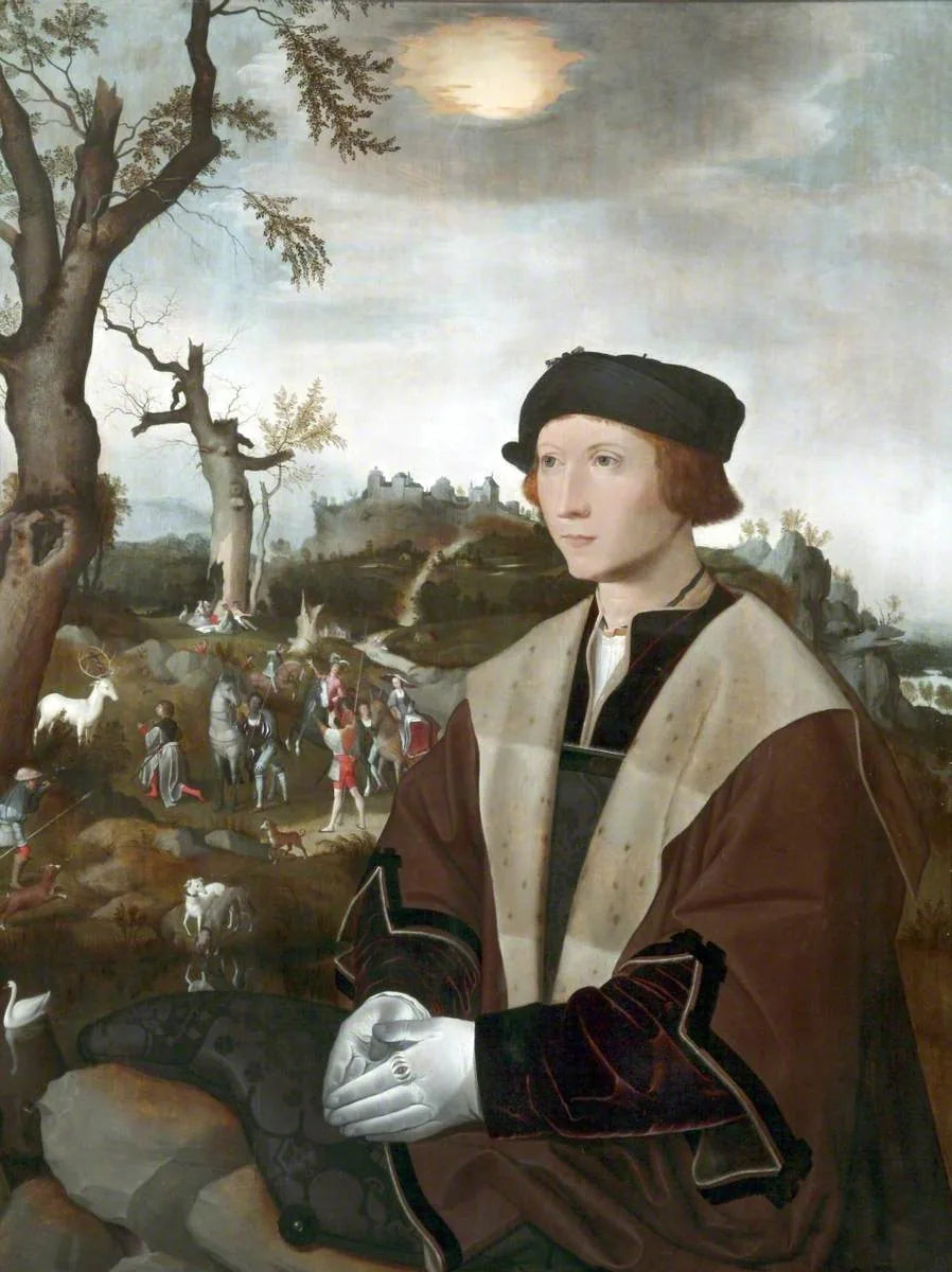 Portrait d'un jeune homme - Jan Mostaert image 1 copie de tableau peinte à la main