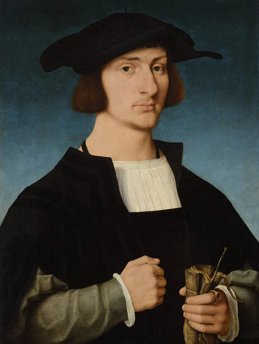 Portrait d'un jeune homme - Joos van Cleve image 1 reproduction de peinture à l’huile