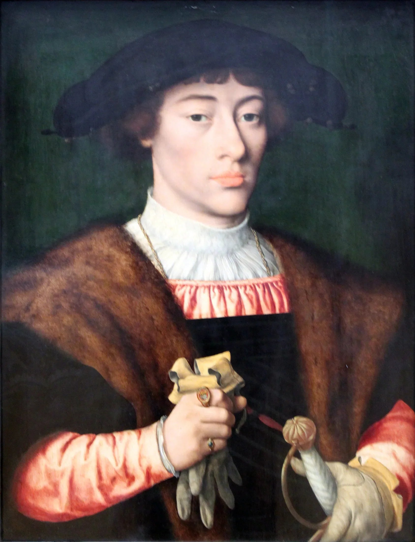 Portrait d'un jeune homme - Joos van Cleve image 1 reproduction réalisée par Alpha Reproduction