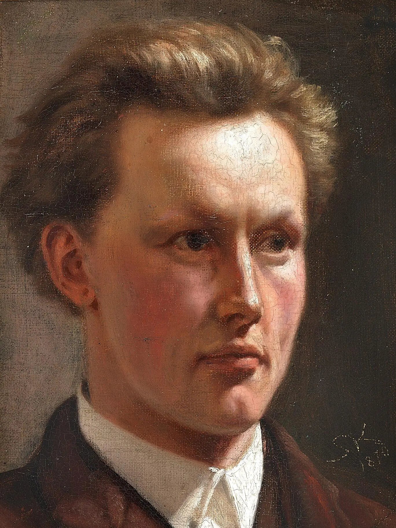 Portrait d'un jeune homme. - Peder Severin Krøyer image 1 reproduction réalisée par Alpha Reproduction