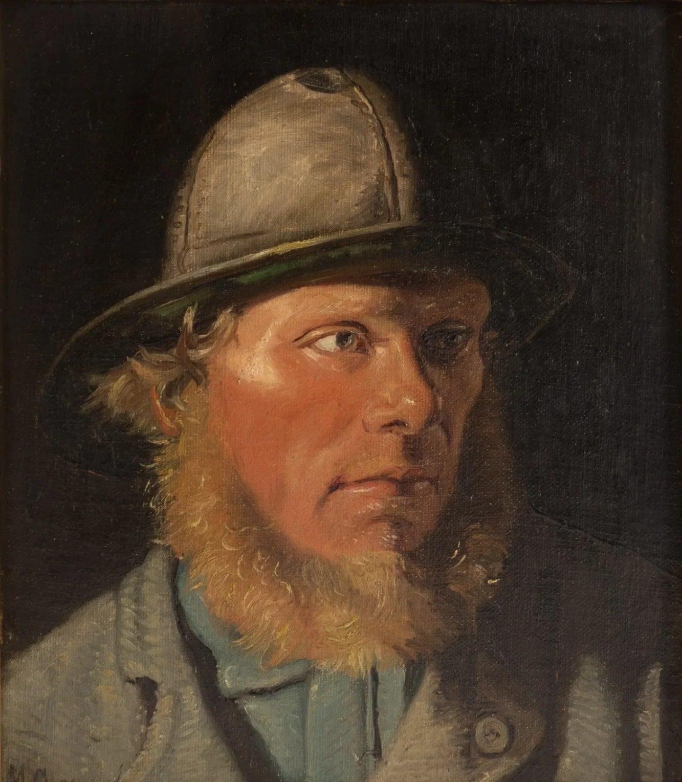 Portrait d'un jeune pêcheur portant un ciré. - Michael Peter Ancher image 1 reproduction artisanale de tableau