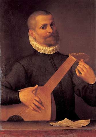 Portrait d'un luthiste - Agostino Carracci image 1 reproduction artisanale de tableau