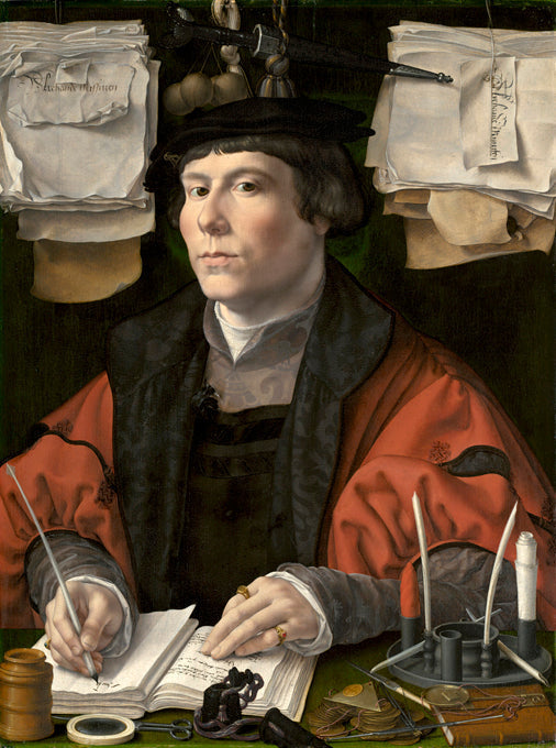 Portrait d'un marchand - Jan Gossaert image 1 reproduction de peinture à l’huile