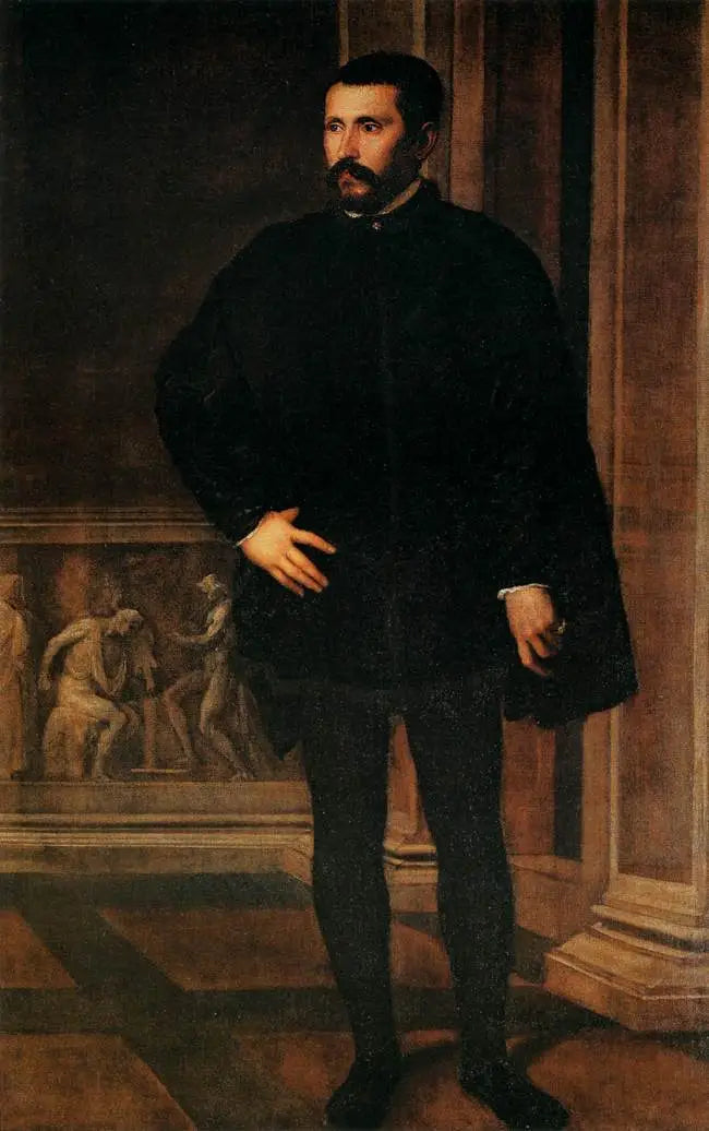 Portrait d'un membre de la maison Minerbetti - Titian image 1 reproduction d’œuvre d’art à l’huile