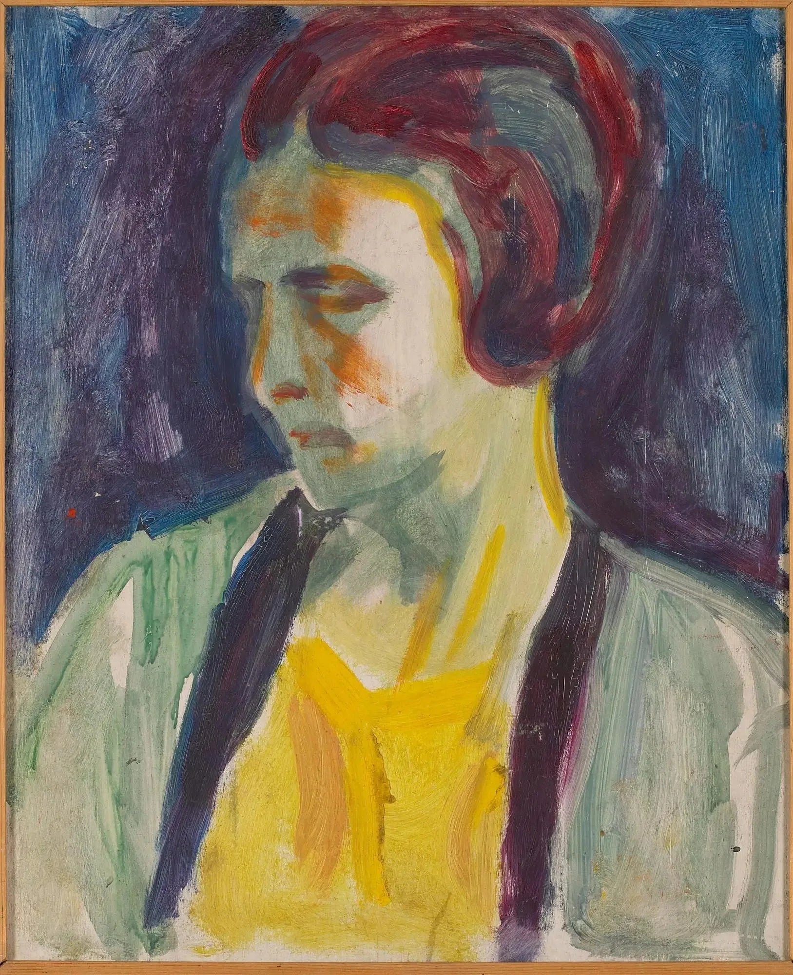 Portrait d'un modèle féminin - Edvard Munch image 1 reproduction artisanale de tableau
