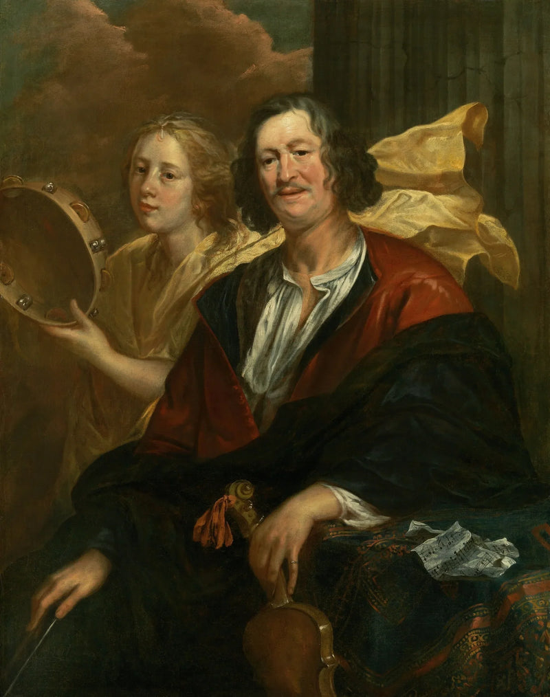 Portrait d'un musicien avec sa muse - Jacob Jordaens