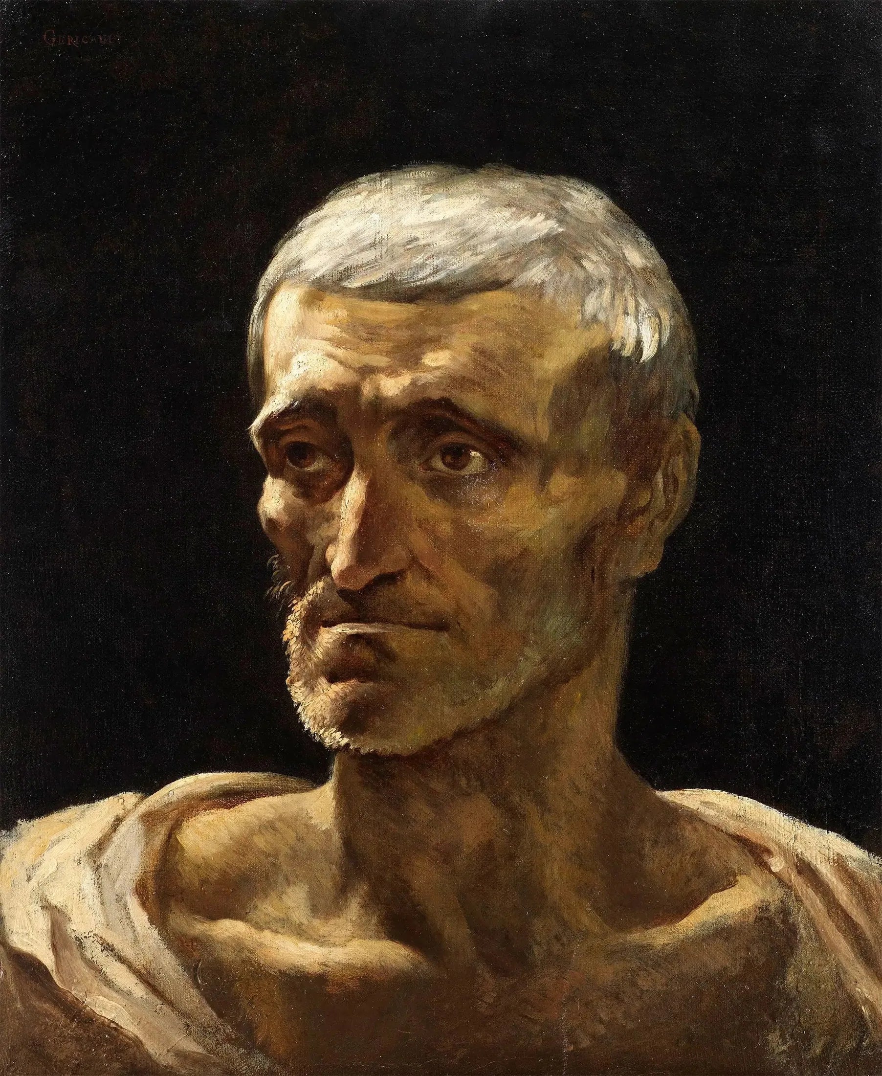 Portrait d'un naufragé - Théodore Géricault image 1 reproduction artisanale de tableau